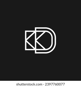 abstract initial letter D logo template design for company branding