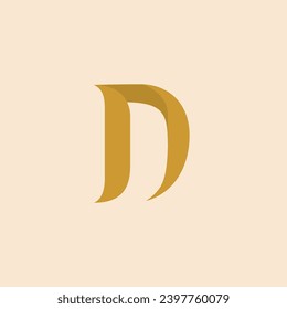 abstract initial letter D logo template design for company branding