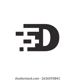 Abstract Initial Letter D Logo Design. 