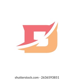 Abstract Initial Letter D Logo Design. 