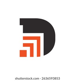 Abstract Initial Letter D Logo Design. 