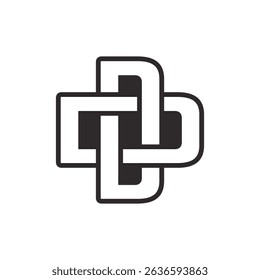 Abstract Initial Letter D Logo Design. 