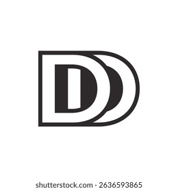 Abstract Initial Letter D Logo Design. 
