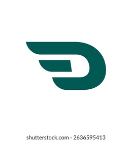 Abstract Initial Letter D Logo Design. 