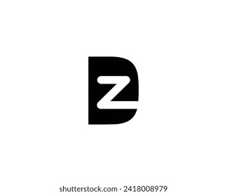 Abstract Initial Letter D Logo.Geometric Shape with Square Pixel Dots isolated on white Background. Usable for Business and Technology Logos. Flat Vector Logo Design