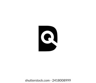 Abstract Initial Letter D Logo.Geometric Shape with Square Pixel Dots isolated on white Background. Usable for Business and Technology Logos. Flat Vector Logo Design