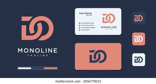 Abstract initial letter d and o or do logo template. icons for business of fashion, branding, simple.
