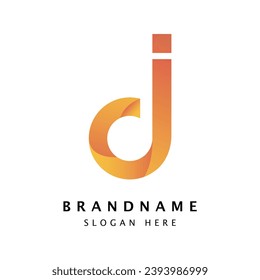 Abstract Initial Letter di and id Logo.  Usable for Business and Branding Logos. Flat Vector Logo Design Template Element.