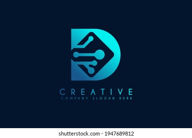 letra inicial abstracta diseño del logotipo DR ilustración vectorial
