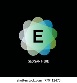 Abstract initial letter E creative logo for company brand