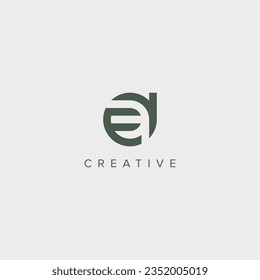 Abstract initial letter ED DE logo design template - vector.