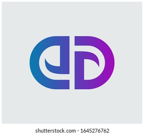 Abstrakter Anfangsbuchstabe ED mit lebhaftem Logo-Design 