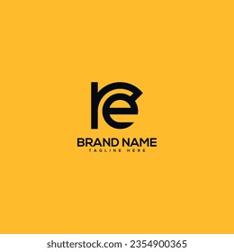 Abstract initial letter RE ER logo design template - vector.