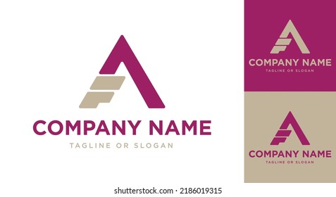 Resumen Letra inicial F y logotipo A. Usable para empresas, nombres de marca y web. Elemento de plantilla de diseño de logotipo de vectores planos.