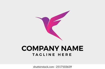 Abstract Initial Letter F Logo Design Combined with Bird Shape Concept, Editable vector illustration.