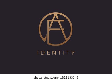 Abstrakter Anfangsbuchstabe F und ein Logo, verwendbar für Branding- und Unternehmenslogos, flache Logo-Design-Vorlage, Vektorgrafik