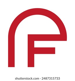 Abstract initial letter F monogram logo design vector