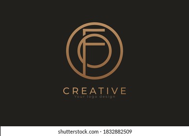Abstract initial letter F and O logo,usable for branding and business logos, Flat Logo Design Template, vector illustration