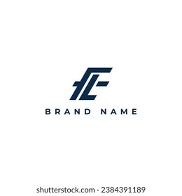 Abstract initial letter FE or EF Logo design Vector illustration in blue color isolated on a white background. Abstract letter FE logo applied for Business Insurance Company logo design inspiration