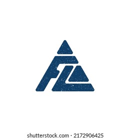 abstract initial letter FL logo in blue color isolated in white background applied for law firm logo also suitable for the brands or companies that have initial name LF