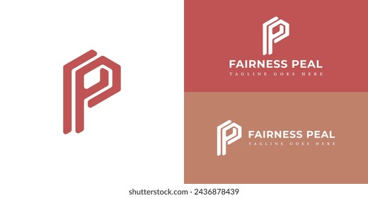 Abstract the initial letter FP or PF in red color isolated on multiple background colors. Alphabet letters Initials Monogram logo FP or PF logo applied for beauty and fashion logo design inspiration.
