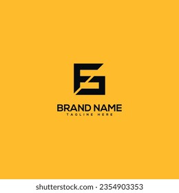 Resumen de la letra inicial Ficha de diseño del logotipo de SF - vector