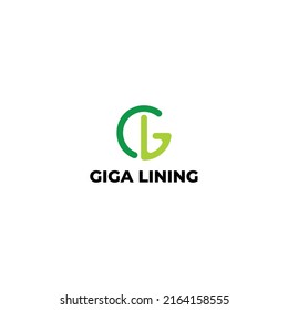 abstract initial letter G and L logo in green color isolated in white background applied for infrastructure services company logo also suitable for the brand or company that has initial name GL or LG