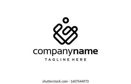 Abstract Initial Letter G and I Logo Design Inspiration