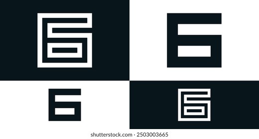 Abstractas diseño inicial del logotipo de la letra G con forma cuadrada. Vector de Premium