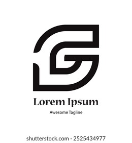 Abstract initial letter G logo design template. Icon for business of luxury, elegant, simple.