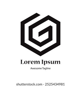 Abstract initial letter G logo design template. Icon for business of luxury, elegant, simple.