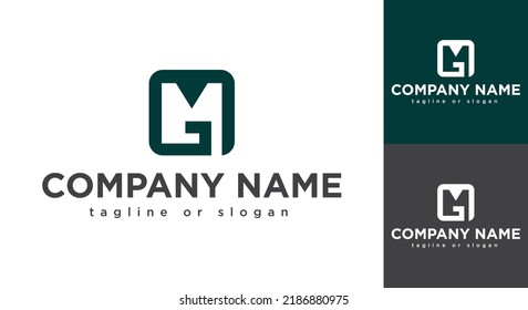 Abstract Initial Letter G and M Logo. Usable for Business, Brand Names and Web. Flat Vector Logo Design Template Element.