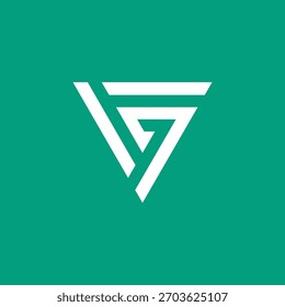 Abstrakter Anfangsbuchstabe G Dreieck Pfeil Logo Design Vektor Vorlage