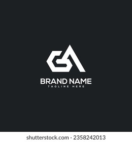 Abstract initial letter GA GA logo design template - vector.