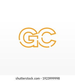 Abstract Initial Letter GC Logo. Line Style isolated. Usable for Business and Technology Logos. Flat Vector Logo Design Template Element.