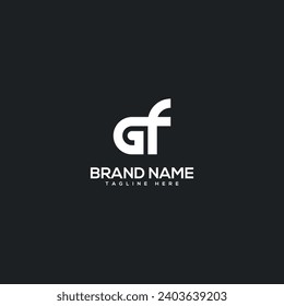 Abstract initial letter GF FG logo design template - vector.