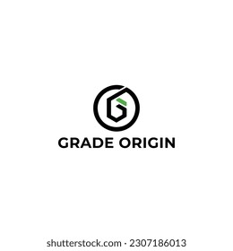 Abstract initial letter GO or OG logo in black color isolated in white background. Go and Letter G Icon Vector Logo Template Illustration Design. Black letter GO for financial web services logo.