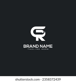 Abstract initial letter GR RG logo design template - vector.