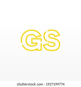 Abstract Initial Letter GS Logo. Line Style isolated. Usable for Business and Technology Logos. Flat Vector Logo Design Template Element.