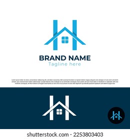 Abstraktes Initial Letter H House Logo. kreatives H-Logo, verwendbar für Bauwesen, Architektur, Gebäudelogo, Immobilien, Immobilien-Vektorvorlage,
Minimales H-Gebäude-Logo-Symbol, kreatives Vektorsymbol
