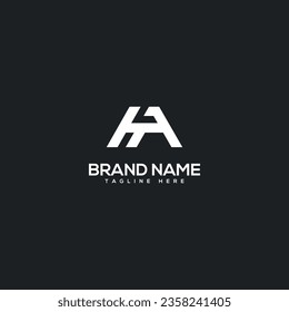 Abstract initial letter HA Ha logo design template - vector.