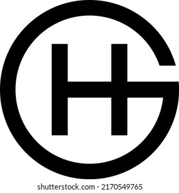 Abstract initial letter HG, GH, H, G logo  usable for branding and business logos  Flat Logo Design Template  vector illustration