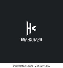 Abstract initial letter HK KH logo design template - vector.