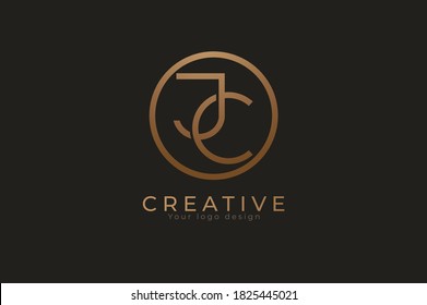 Abstract Initial Letter J C Logocircle Stock Vector (Royalty Free ...