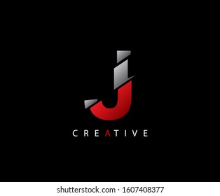 Abstract Initial Letter J Technology logo icon vector design concept.