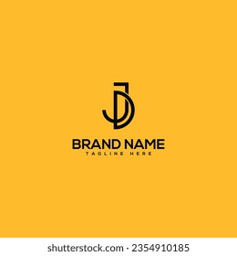 Abstract initial letter JD DJ logo design template - vector.