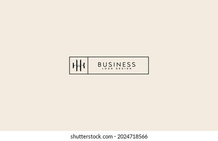 Abstract initial letter K and H logo,usable for branding and business logos, Flat Logo Design Template, vector illustration
