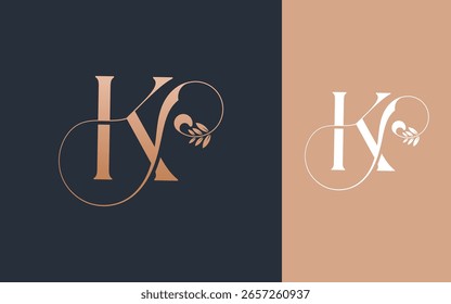 Abstractas Letra inicial K y Ilustración vectorial de diseño de logotipo de decoración Infinity