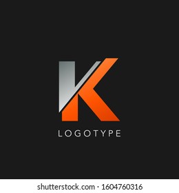 Abstract Initial Letter K logo icon vector design concept.