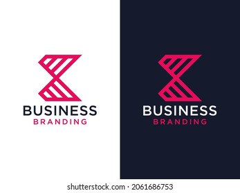 Abstract Initial Letter K Logo. White Geometric Shape with Red Square isolated on Blue Background. Usable for Business and Branding Logos. Flat Vector Logo Design Template Element.
